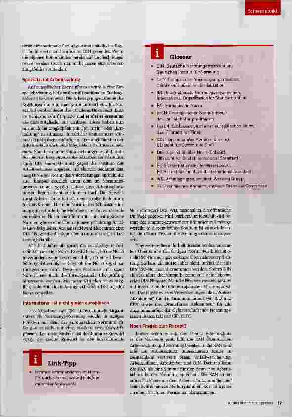 Vorschauseite 4: Die europäische Normung