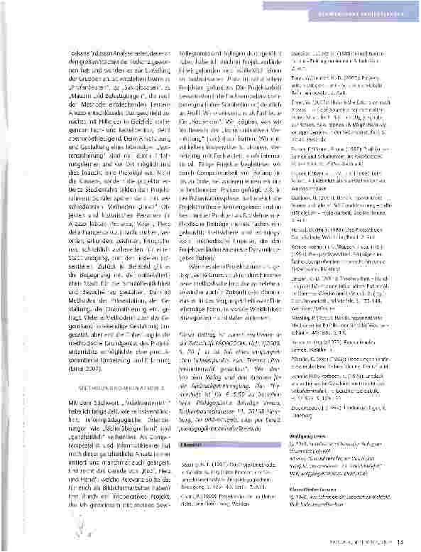 Vorschauseite 4: PROJEKTNAHE METHODEN IM ÜBERBLICK