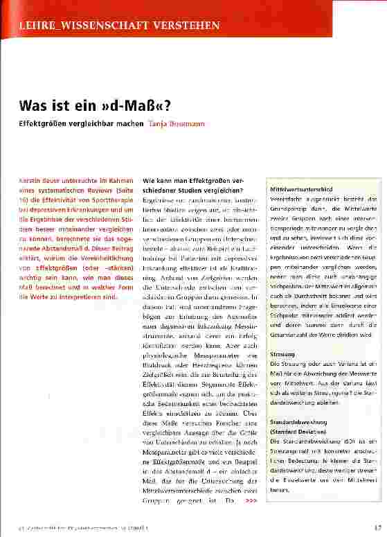 Vorschauseite 1: Was ist ein d-Maß?