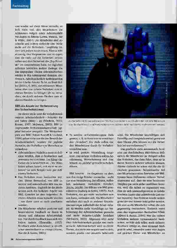 Vorschauseite 3: Verhaltensorientierte Ärbeitssicherheit und die Sicherheitskultur