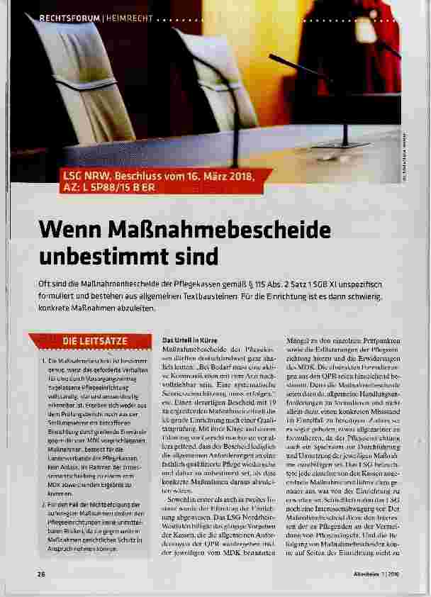 Vorschauseite 1: Wenn Maßnahmebescheide unbestimmt sind