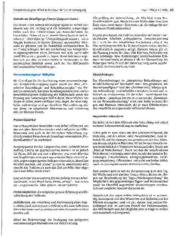 Vorschauseite 4: Personenbezogene Hilfen in der psychiatrischen Versorgung Vorschläge, einen selbstverständlichen Anspruch in die Wirklichkeit umzusetzen