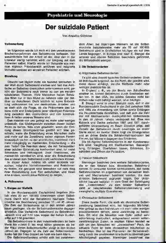 Vorschauseite 1: Der suizidale Patient