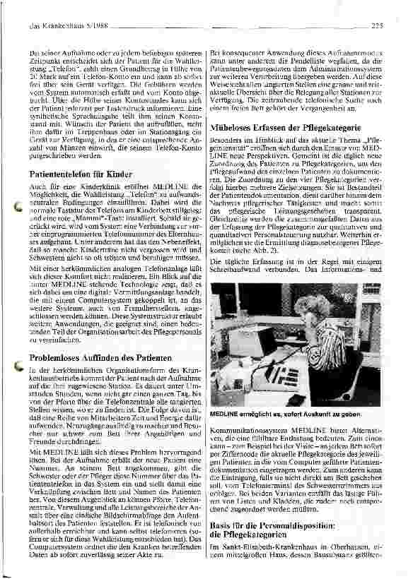 Vorschauseite 2: Weniger Organisationsarbeit für das Pflegepersonal durch MEDLINE