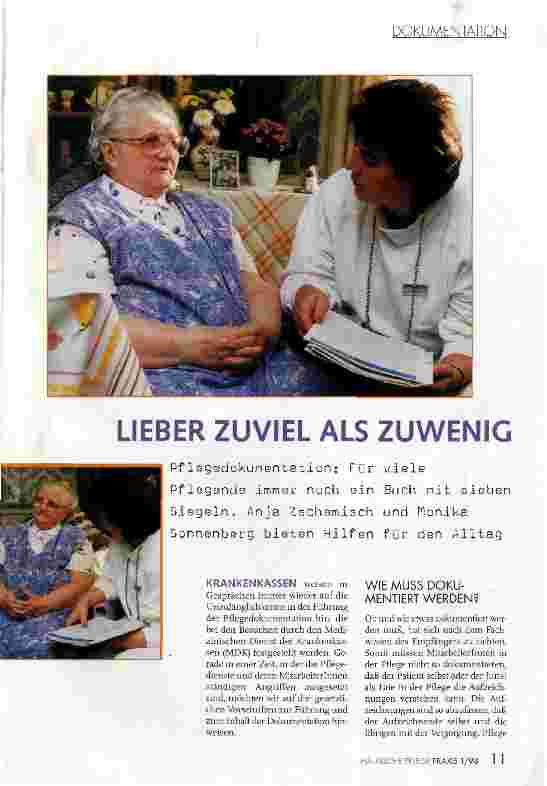 Vorschauseite 1: Lieber zuviel als zuwenig Dokumentation