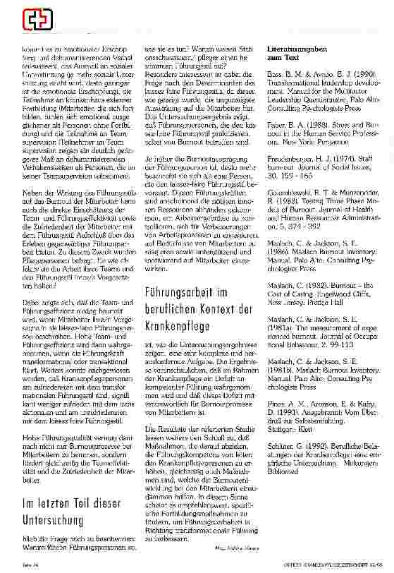 Vorschauseite 3: Burnoutprävention - durch Erhöhung der Führungsqualität