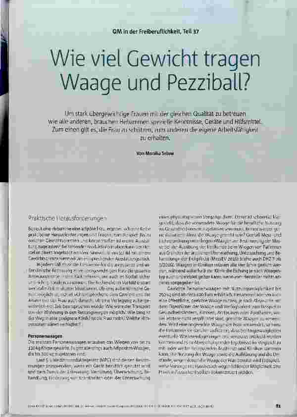 Vorschauseite 1: Wie viel Gewicht tragen Waage und Pezziball?