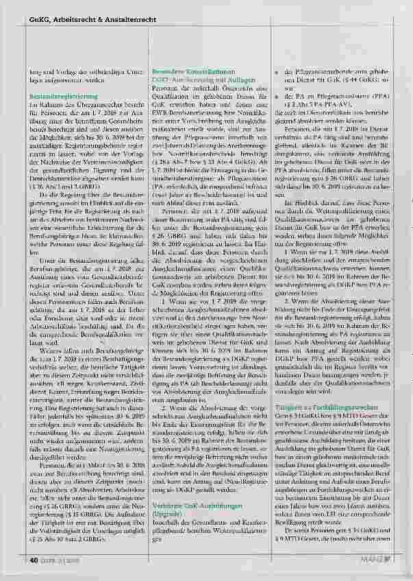 Vorschauseite 2: Information über Bestandsregistrierung gemäß § 26 GBRG