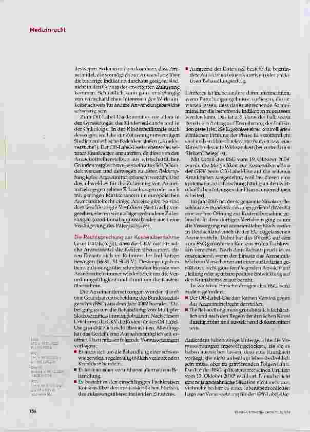 Vorschauseite 2: Off-Label-Use von Arzneimitteln Chancen und Risiken