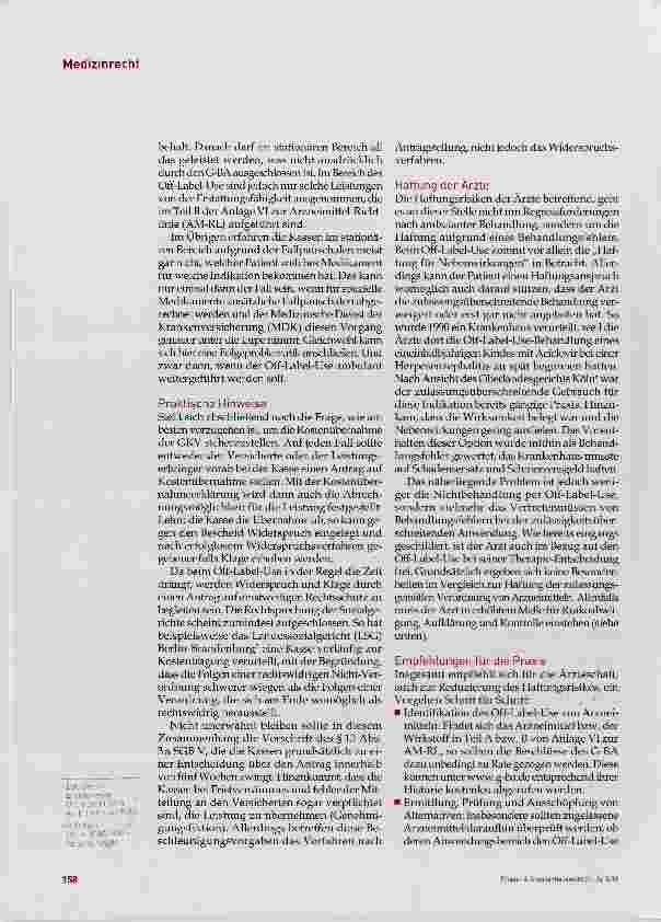 Vorschauseite 4: Off-Label-Use von Arzneimitteln Chancen und Risiken