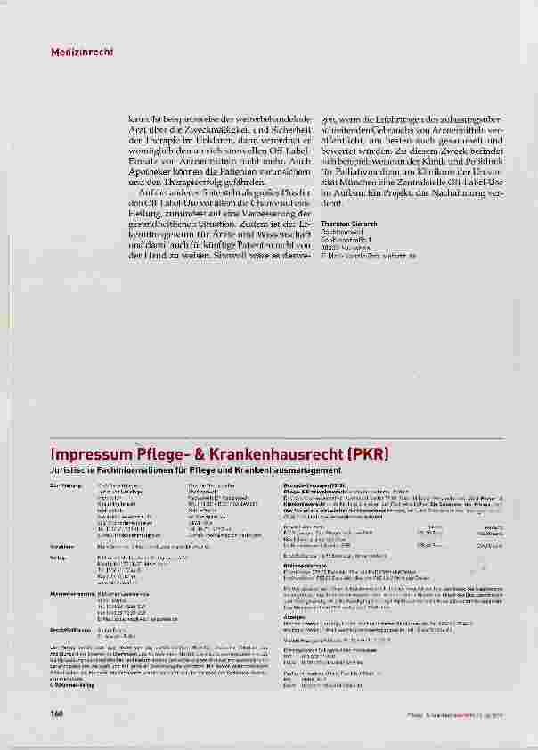 Vorschauseite 6: Off-Label-Use von Arzneimitteln Chancen und Risiken