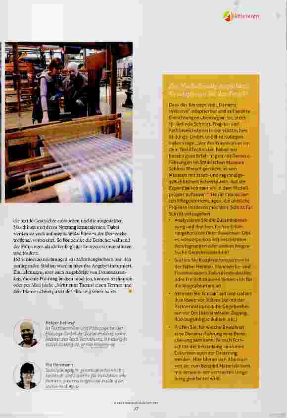 Vorschauseite 4: Biografiearbeit im Textil-Museum