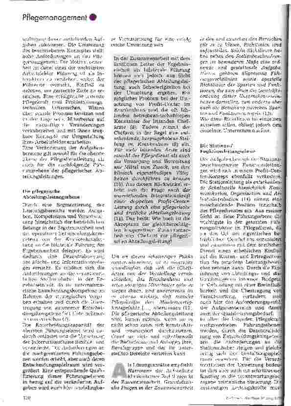 Vorschauseite 3: Bildung von Profit-Centern und die Auswirkungen auf den Pflegedienst