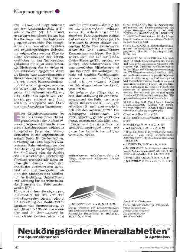 Vorschauseite 5: Bildung von Profit-Centern und die Auswirkungen auf den Pflegedienst