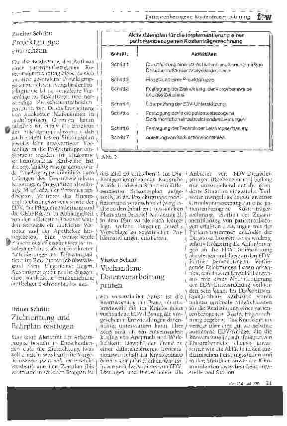 Vorschauseite 3: Patientenbezogene Kostenträgerrechnung