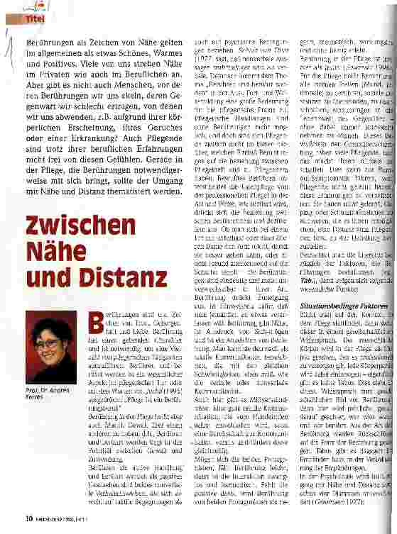 Vorschauseite 1: Zwischen Nähe und Distanz