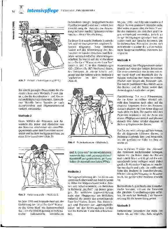 Vorschauseite 2: Patiententransfer - Methodenvergleich unter patientenorientierten und biomechanischen Aspekten