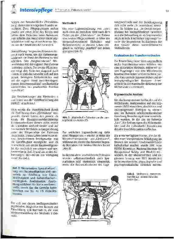 Vorschauseite 3: Patiententransfer - Methodenvergleich unter patientenorientierten und biomechanischen Aspekten