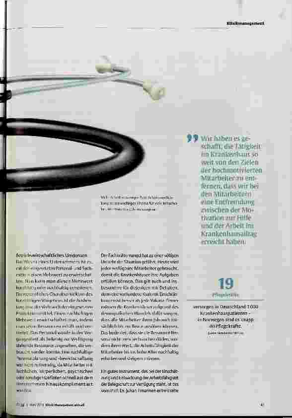 Vorschauseite 2: Gesunde Patienten kranke Mitarbeiter