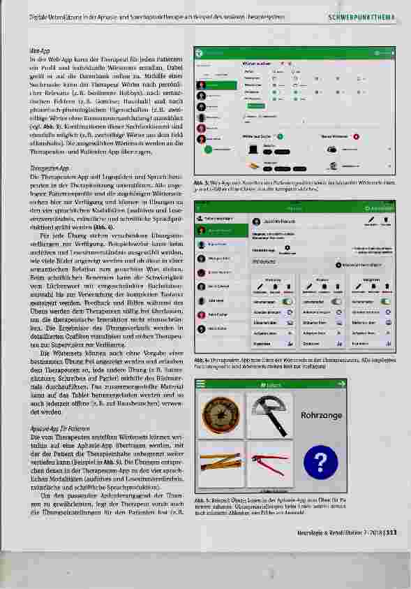 Vorschauseite 4: Digitale Unterstützung in der Aphasieund Sprechapraxietherapie am Beispiel des neolexon Therapiesystems
