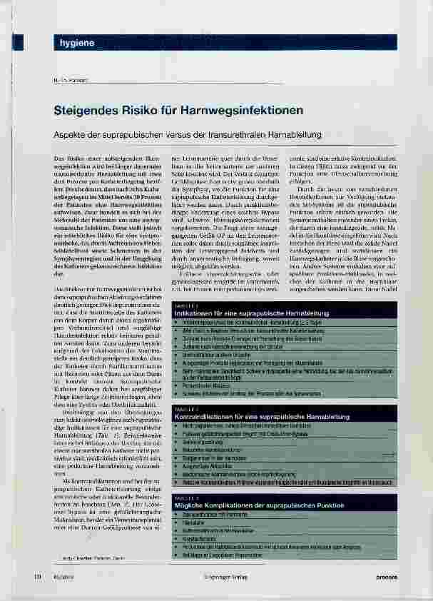 Vorschauseite 1: Steigendes Risiko für Harnwegsinfektionen