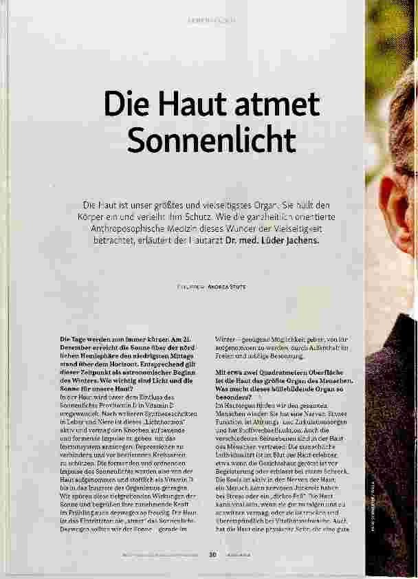 Vorschauseite 1: Die Haut atmet Sonnenlicht