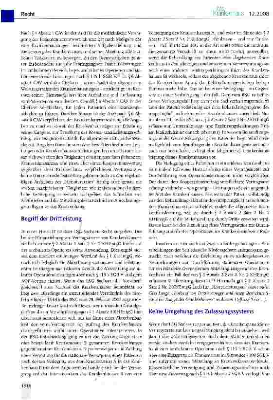 Vorschauseite 6: Vergütung von Auftragsleistungen eines Vertragsarztes beim ambulanten Operieren im Krankenhaus