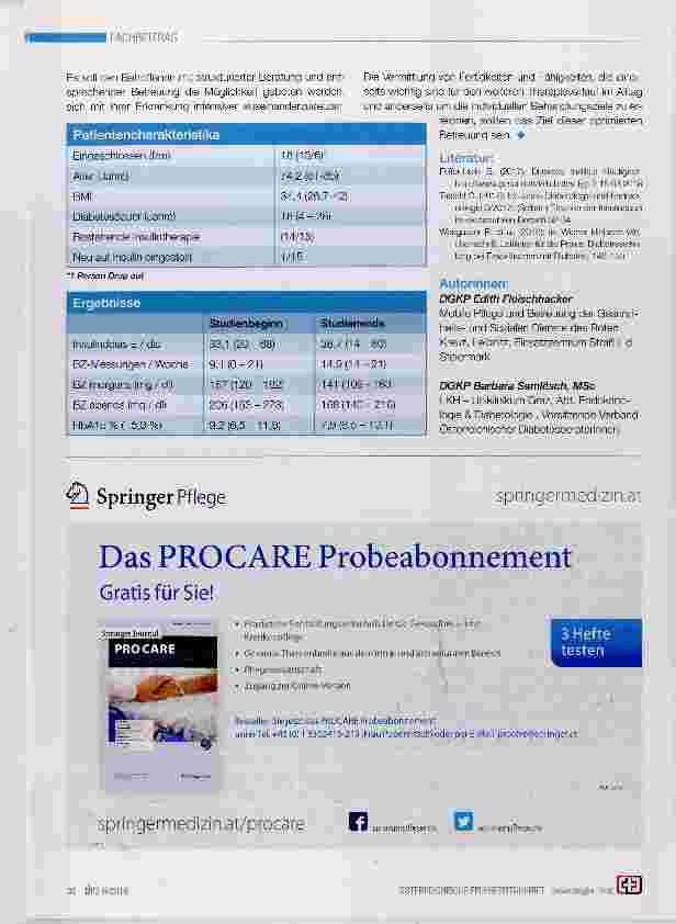 Vorschauseite 3: Insulintherapie bei Menschen mit Diabetes mellitus Typ 2 im extramuralen Bereich