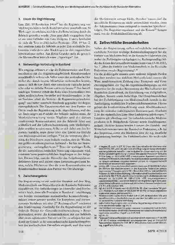 Vorschauseite 4: Einfuhr von AAedizinprodukten aus Deutschland in die Russische Föderation: Überblick, Besonderheiten und Neuentwicklungen