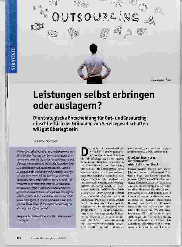Vorschauseite 1: Leistungen selbst erbringen oder auslagern?