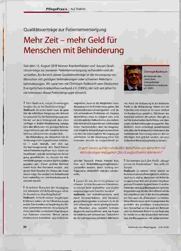 Vorschauseite 1: Mehr Zeit - mehr Geld für Menschen mit Behinderung