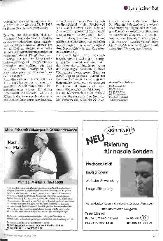 Vorschauseite 4: Krankfeiern - Grund für eine fristlose Kündigung Urteil des Hessischen Landesarbeitsgerichts vom 7. August 1997, Az 12 Sa 297/97