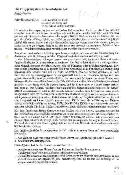 Vorschauseite 1: Das Gruppensystem im Kinderheim Arzl