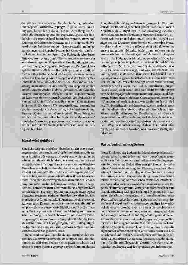 Vorschauseite 2: Ethik fordert Partizipation
