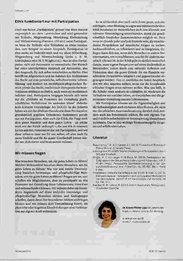 Vorschauseite 3: Ethik fordert Partizipation