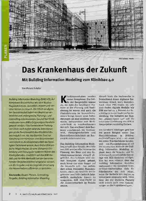Vorschauseite 1: Das Krankenhaus der Zukunft