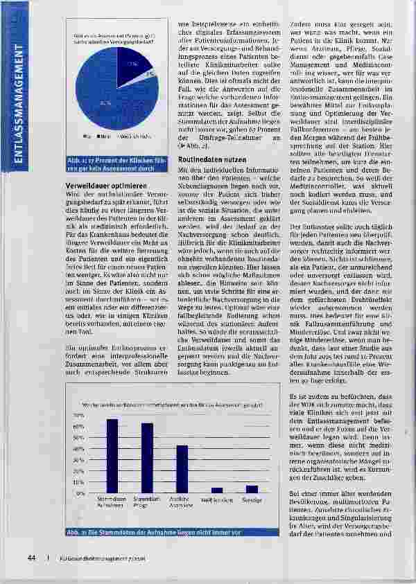 Vorschauseite 2: Entlassmanagement beginnt vor der Patientenaufnahme