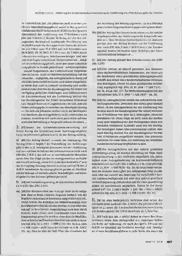 Vorschauseite 3: Anhörung der Schwerbehindertenvertretung bei Einführung von IT-Verfahren (§50 Abs. 3 SGB II)