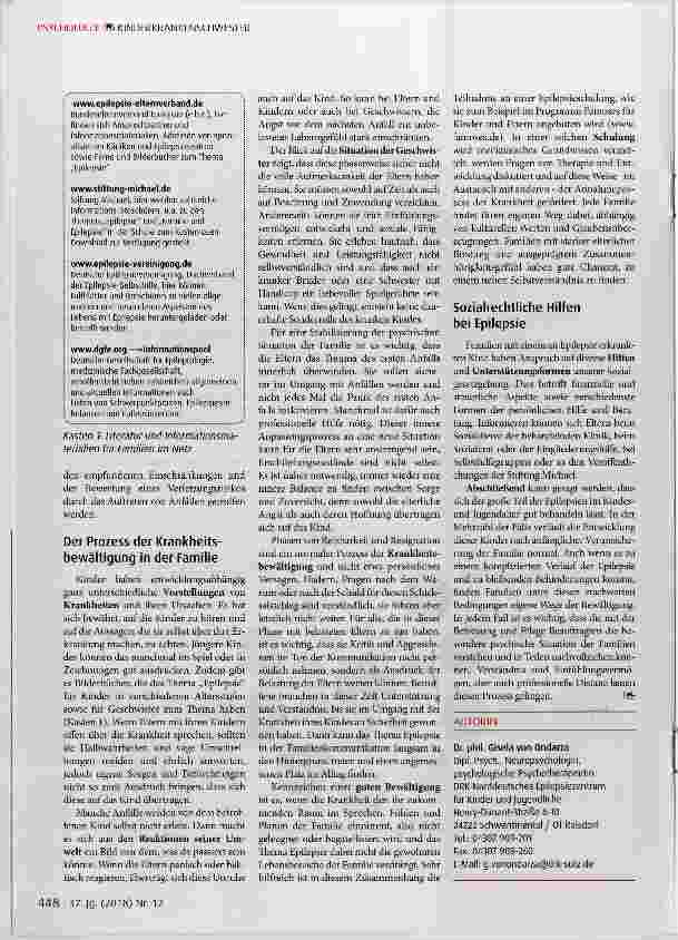 Vorschauseite 3: Neudiagnose „Epilepsie: Die Situation der Familie