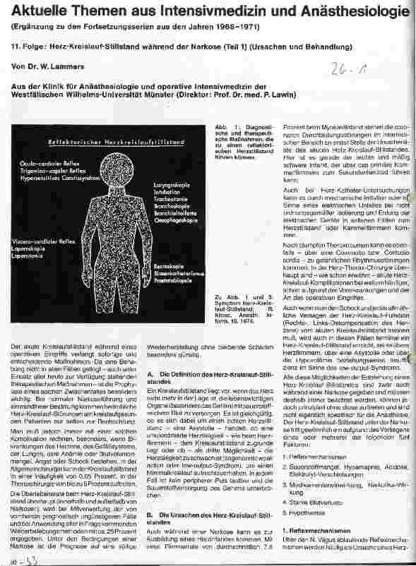 Vorschauseite 1: Aktuelle Themen aus Intensivmedizin und Anästhesiologie 11 Folge: Herz-Kreislauf-Stillstand während der Narkose
