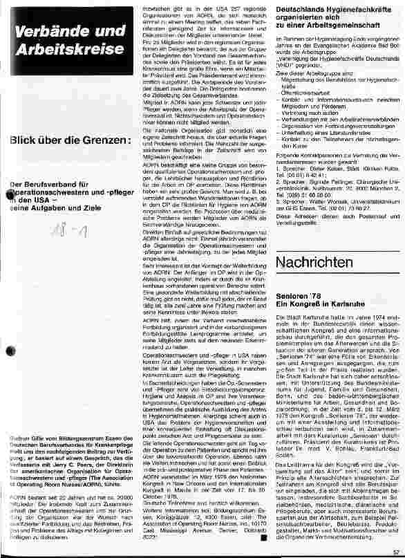 Vorschauseite 1: Der Berufsverband für Operationsschwestern undpfleger in den USA - seine Aufgaben und Ziele
