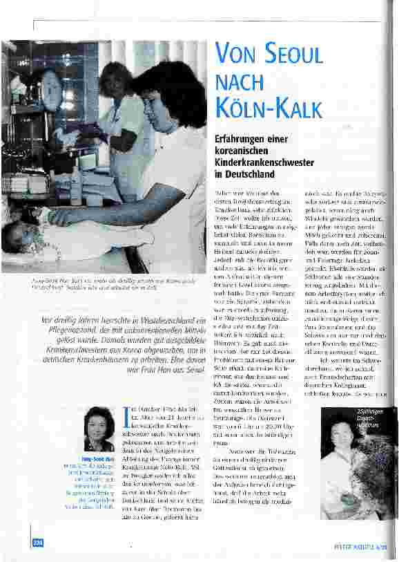 Vorschauseite 1: Von Seoul nach Köln-Kalk Erfahrungen einer koreanischen Kinderkrankenschwester in Deutschland