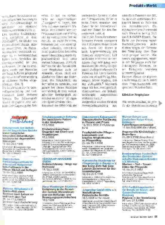 Vorschauseite 2: Immer im Brennpunkt: Dekubitusprophylaxe Eine Produktstudie aus der Paulinen Klinik Wiesbaden