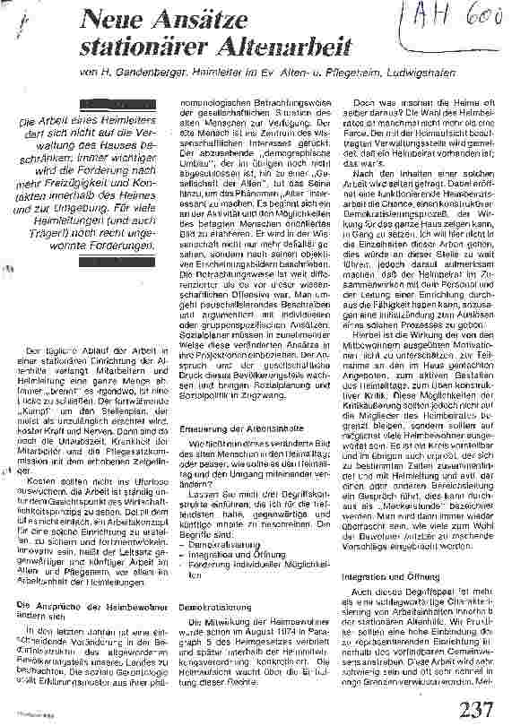 Vorschauseite 1: Neue Ansätze stationärer Altenarbeit