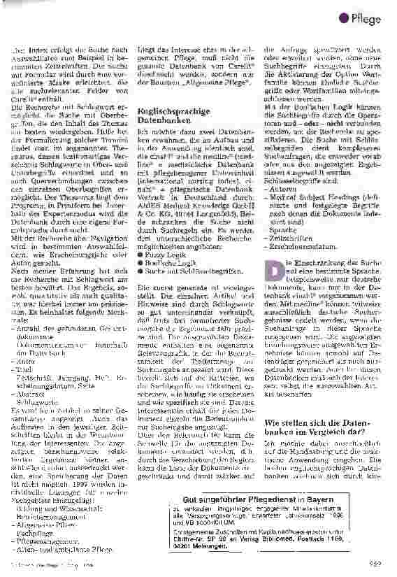Vorschauseite 2: Literaturinformationsangebote - Was soll das? Vergleich zwischen deutschund englischsprachigen Datenbanken