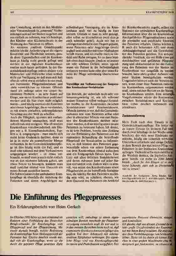 Vorschauseite 2: Praktikum in der Gemeindekrankenpflege Eindrücke einer Krankenpflegeschülerin