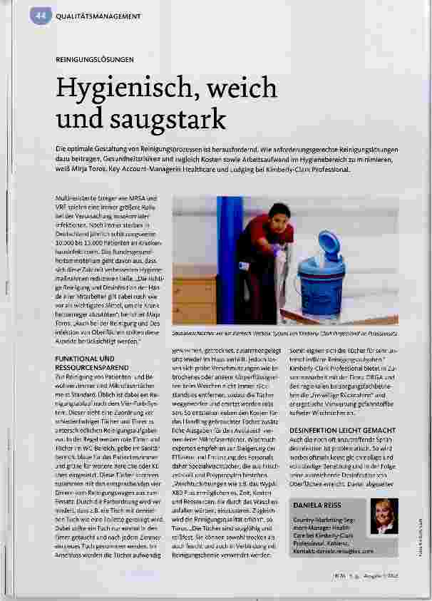 Vorschauseite 1: Hygienisch, weich und saugstark
