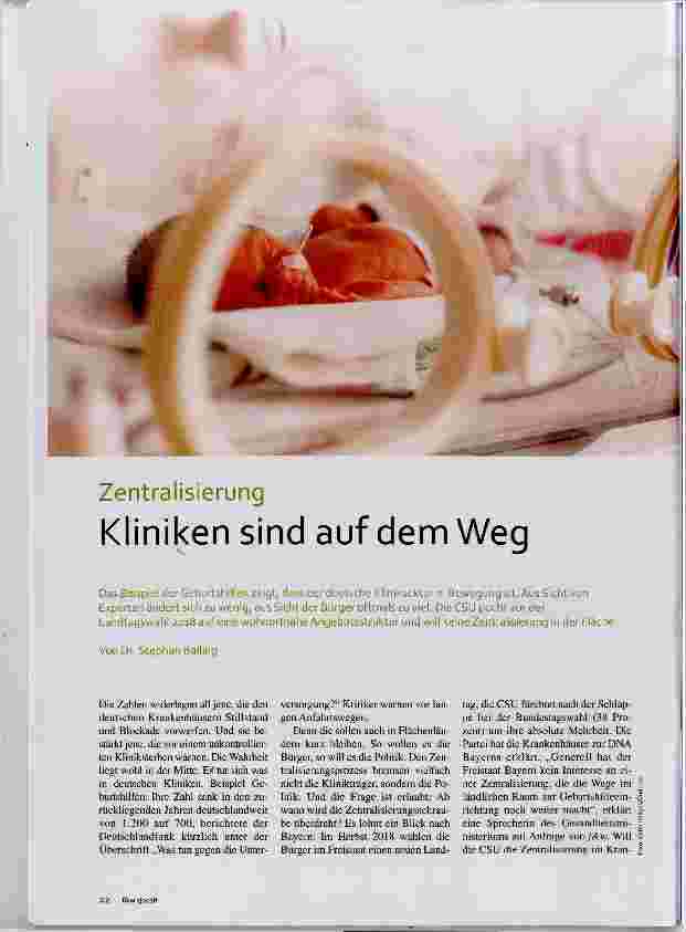 Vorschauseite 1: Kliniken sind auf denn Weg