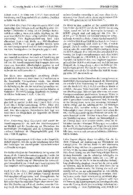Vorschauseite 3: Arbeitsaufnahme, auswärtige; Erforderlichkeit; Mietkaution; Probezeit; Übergangsbeihilfe; Umzugskostenbeihilfe; Trennungszuschuss
