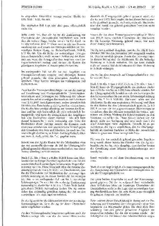 Vorschauseite 4: Arbeitsaufnahme, auswärtige; Erforderlichkeit; Mietkaution; Probezeit; Übergangsbeihilfe; Umzugskostenbeihilfe; Trennungszuschuss